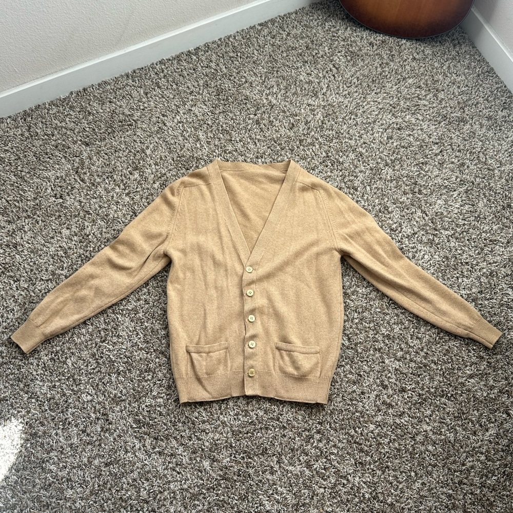 Vintage Tan Women's Cardigan Sweater